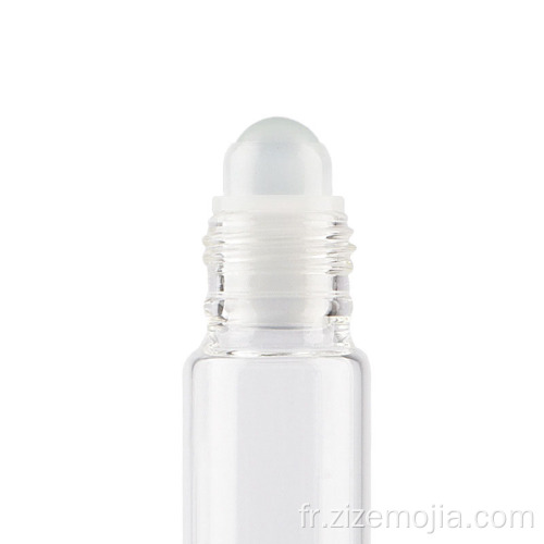 Custom 10 ml Clear Verre rouleau sur la bouteille